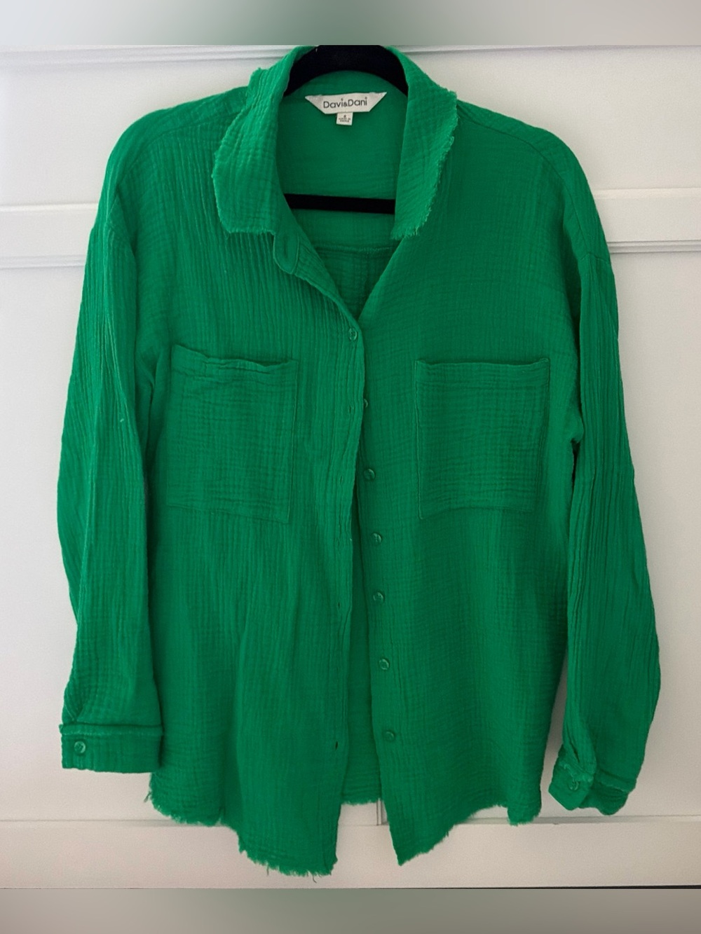 Woman’s Green Button-Up Shirt